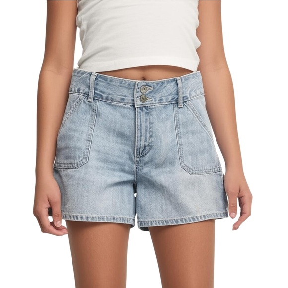 The Childrens Place Shortie Short Court 16 Blue Denim Casual Trendy Ecofriendly - Picture 1 of 13
